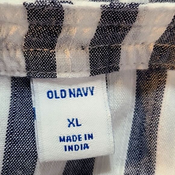 Old Navy Blue & White Stripe Pullover Longsleeve Top, Size XL - Picture 7 of 8